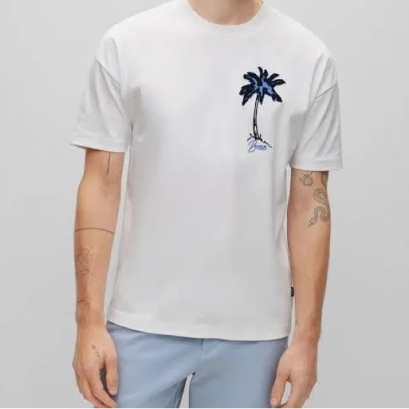 Boss Other - Boss Oversized-fit interlock-cotton T-shirt with Appliqué Palm Tree artwork Men